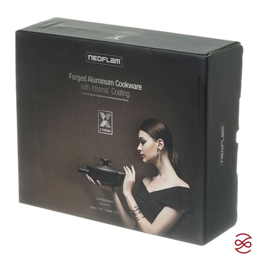 Жаровня со стеклянной крышкой Neoflam Noblesse 2,7 л, 24 см (индукция)