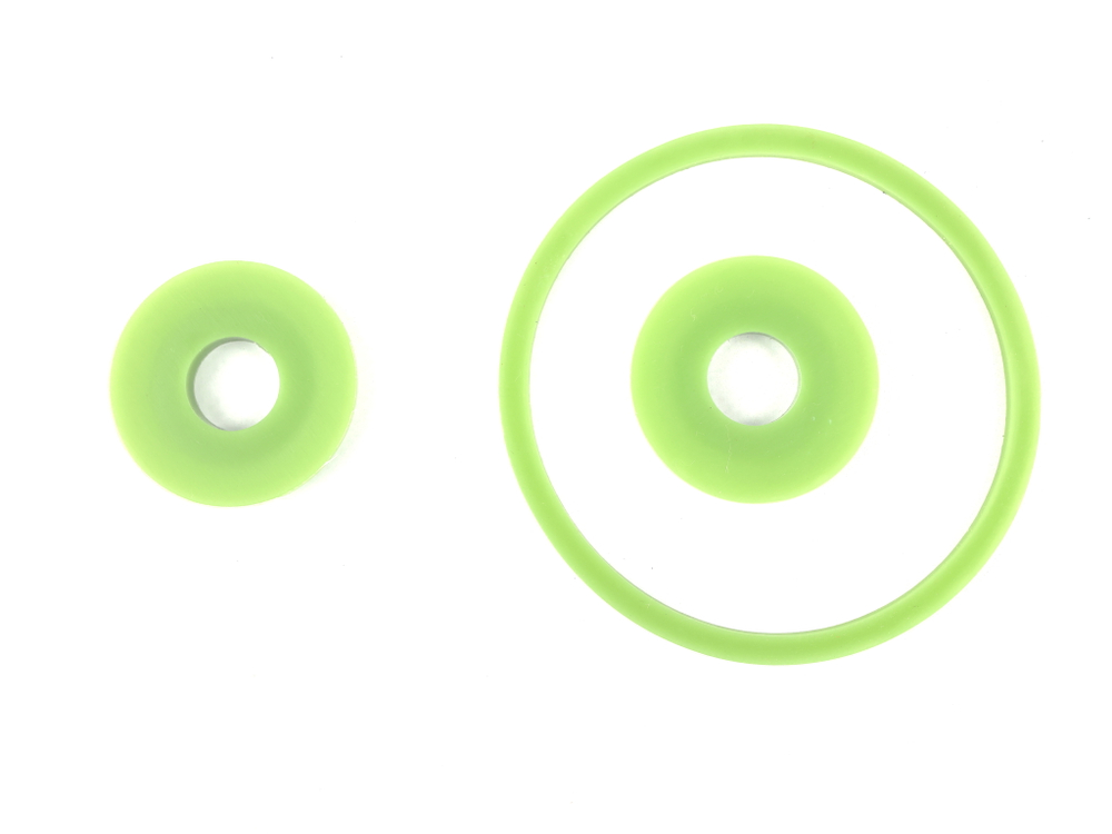 Комплект прокладок фильтра тонкой очистки масла ГАЗ-24 (2 наим. 3 поз.) зелёный силикон (ПТП64)