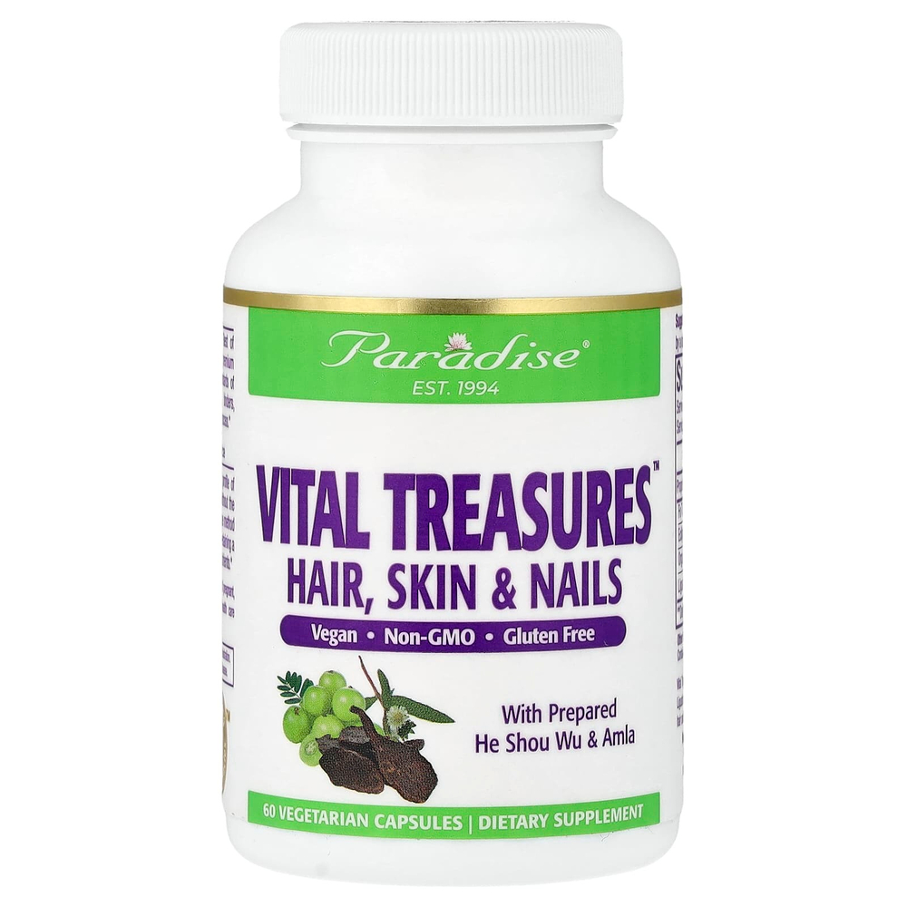 Paradise Herbs, Vital Treasures, 60 вегетарианских капсул