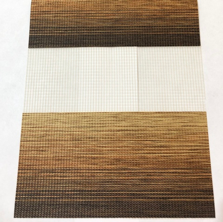 Рулонная штора День-Ночь Мини, ткань DN4131-03, цвет коричневый