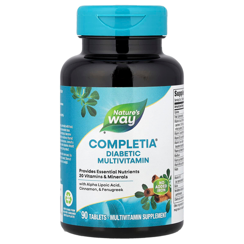Nature's Way, Completia®, мультивитамины для приёма при диабете, 90 таблеток