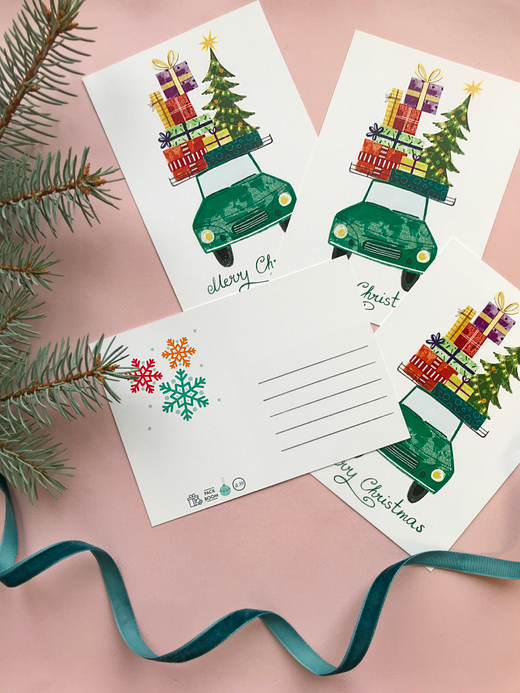 Открытка "Merry christmas"  10 × 15 см