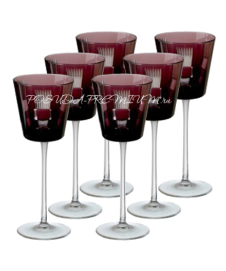 Ajka Crystal Набор бокалов для вина Retro Amethyst 170мл - 6шт, цветной хрусталь