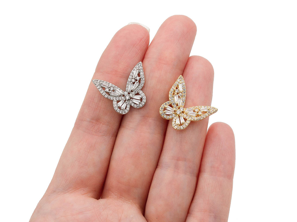 Серьги "Бабочки" small (золото)