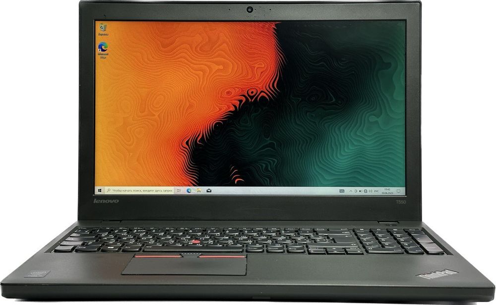 15.6" Уценённый ноутбук Lenovo ThinkPad T550 (1920x1080, Intel Core i5-5300U, RAM 8ГБ,SSD 128ГБ, Intel HD Graphics 5500, Win 10Pro)