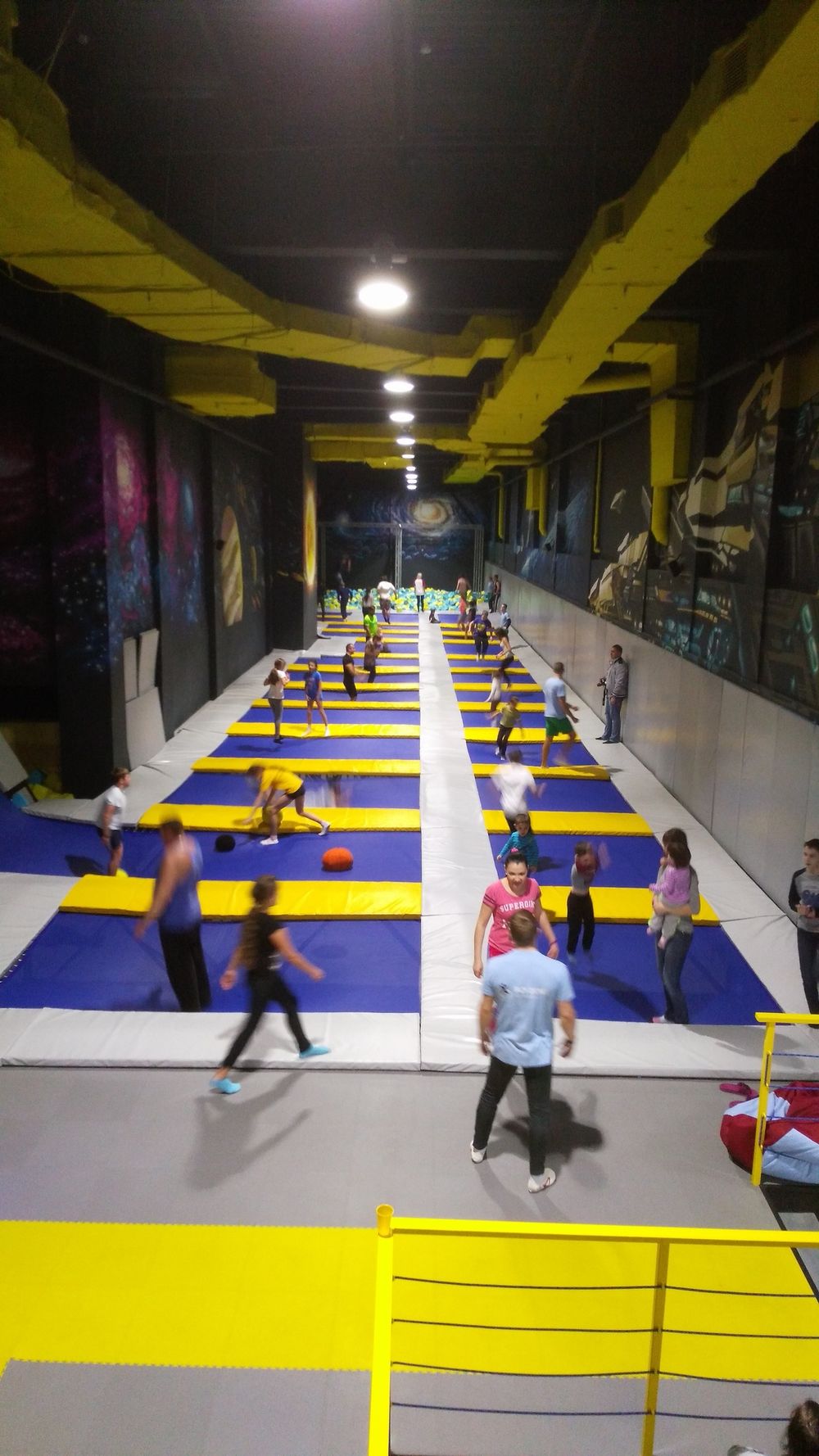 Батутная арена - наклонный модуль 6х3 м. - наклонная рама батута с опорами, сеткой и пружинами