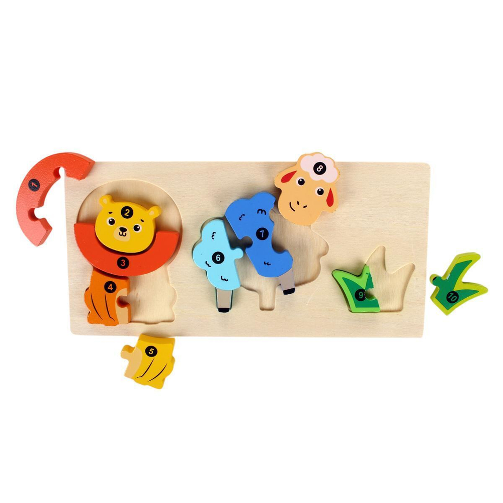Развивающая игрушка деревянная Пазл по номерам 3 шт, C-41916