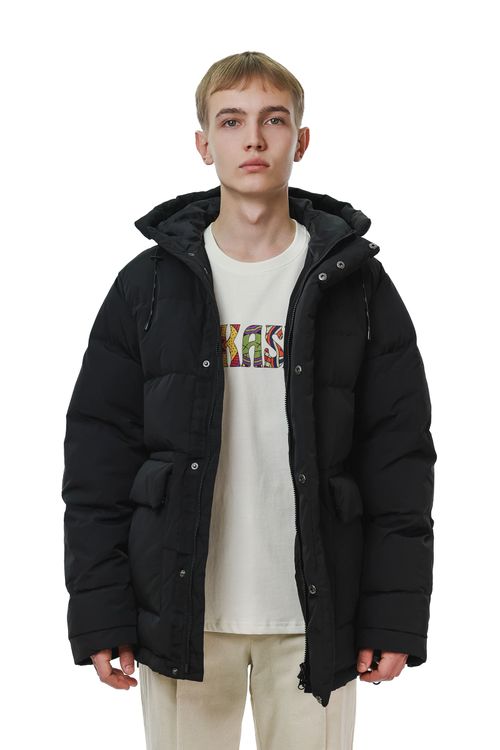 Пуховик HTF Logo черный