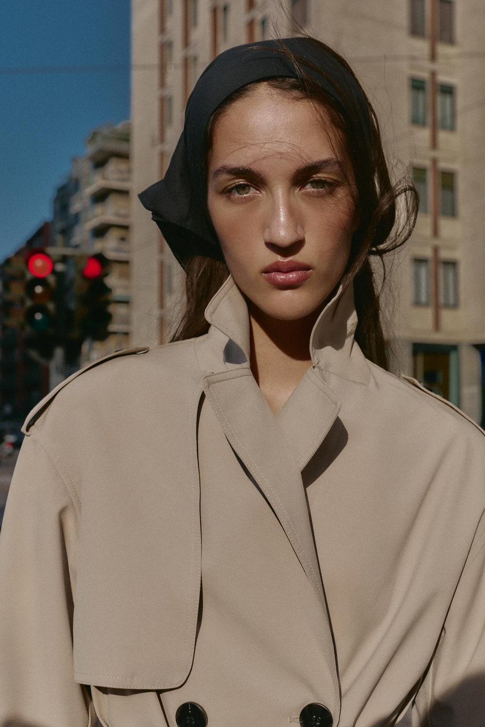 ZARA ДЛИННЫЙ ТРЕНЧ С ПОЯСОМ, РЫЖЕВАТО-КОРИЧНЕВЫЙ