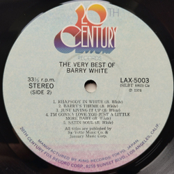 Винтажная виниловая пластинка LP The Very Best Of Barry White (Japan 1976) (No Obi) You're The First, The Last, My Everything
