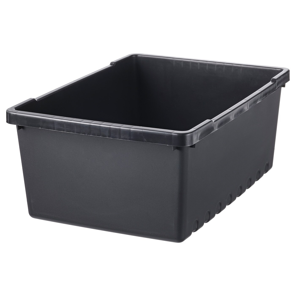 IKEA UPPSNOFSAD  (ИКЕА УППСНОФСАД)  -  Контейнер, черный, 35x25x14 см/9 л