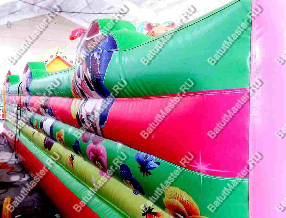 Коммерческий надувной батут "Маша, Миша и компания" 9,5*5*2,8 м