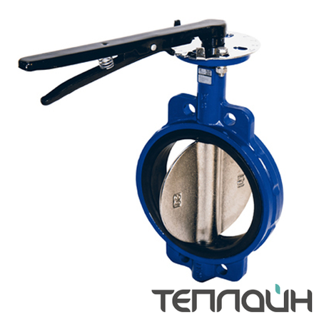 Затвор поворотный межфланцевый DENDOR 017W DN 1200 PN 16 корпус чугун, диск чугун