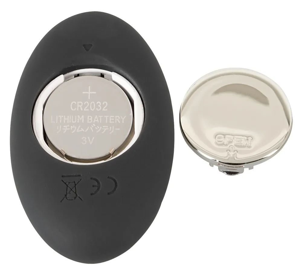 Черная анальная вибропробка RC Butt Plug - 9,6 см. (Цвет: черный)