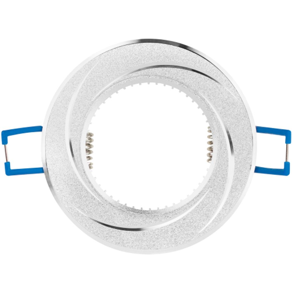Светильник встраиваемый алюминиевый ЭРА KL34 AL/SL/1 под лампу MR16 GU5.3 хром | Алюминиевые встраиваемые светильники