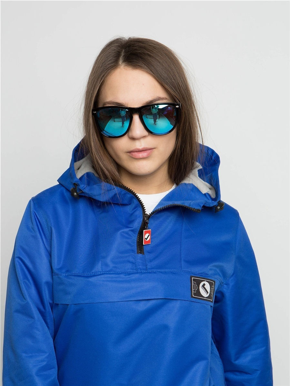 Анорак утепленный женский флис Город Горький васильковый