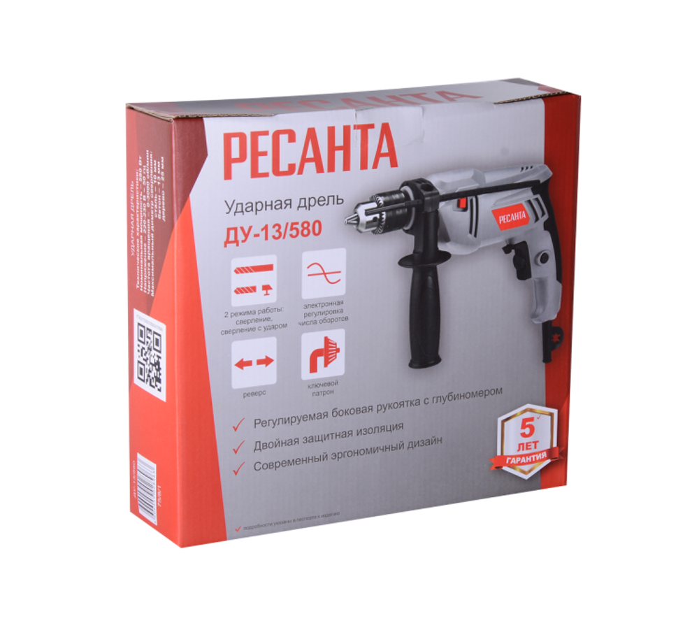 Дрель ударная Ресанта ДУ-13/580
