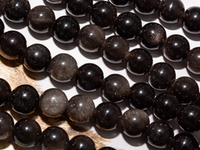 Нить бусин из обсидиана 10,5мм