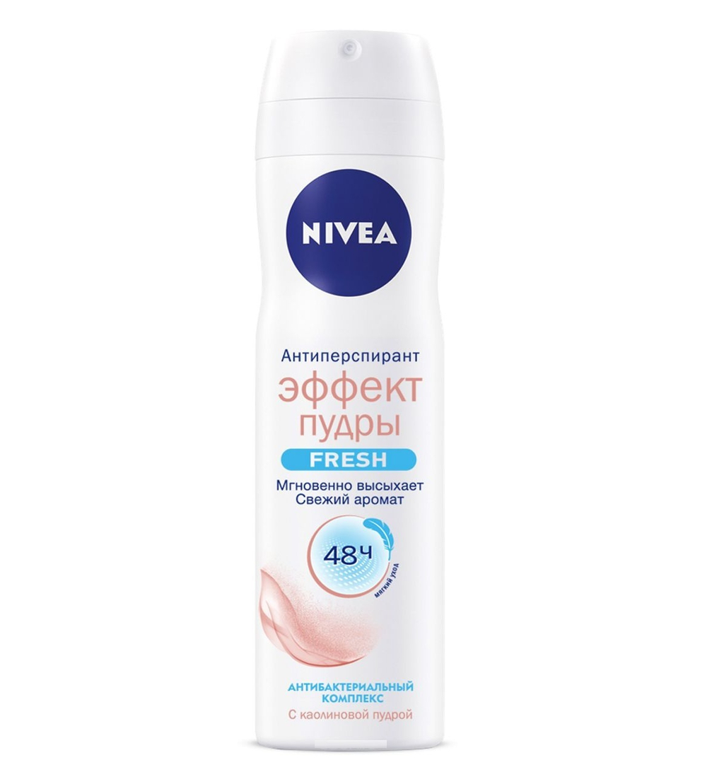 Nivea Антиперспирант спрей Эффект Пудры Fresh, 150 мл