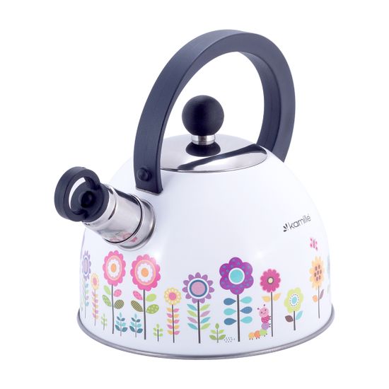 Чайник 1,8 л. из нержавеющей стали со свистком Kamille KM-1079 и нейлоновой ручкой