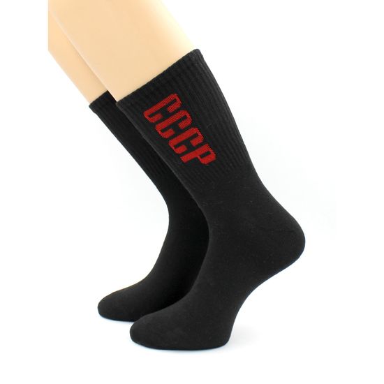 Носки с надписью "СССР" черные Hobby Line