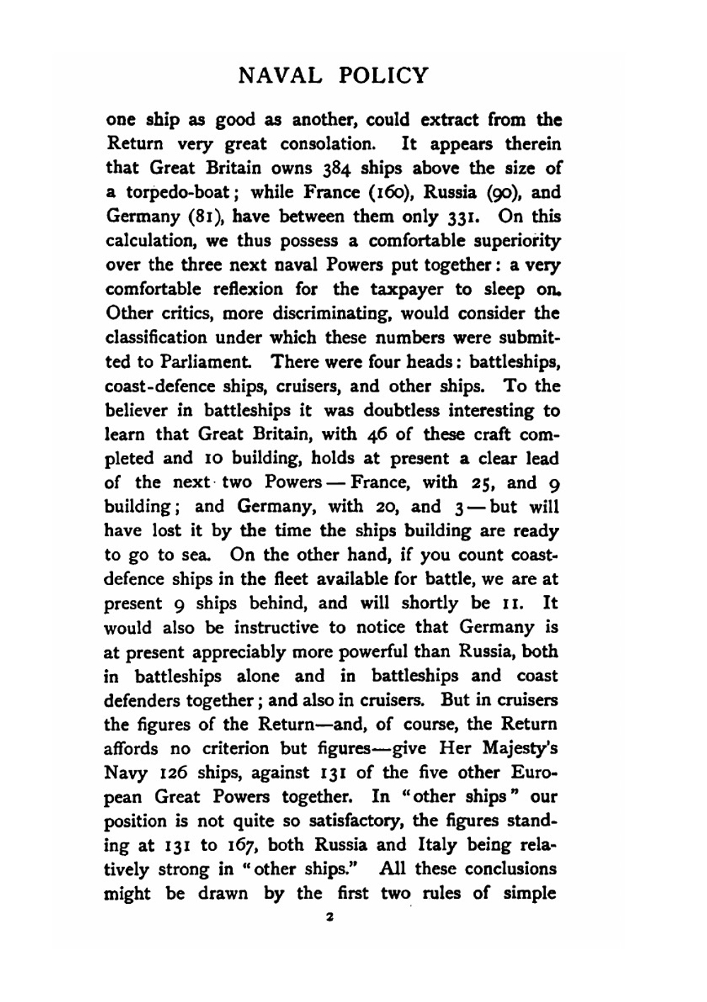 Naval policy with some account of the warships of the principal powers | G W. Steevens