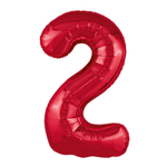 Шар фольгированный Цифра 2 101 см (Красный)