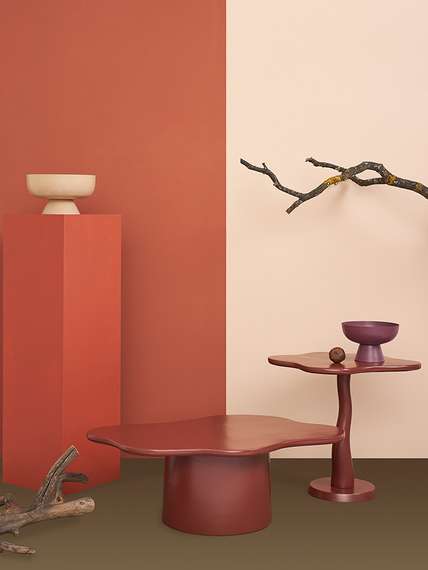 Столик приставной Fluid, 56х49 см, сепия