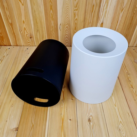 Корзина для бумаг "Sтилъ", с удобной урной внутри и скрытым размещением мусорного мешка. Цвет: Белый