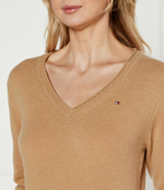 Шерстяной свитер Tommy Hilfiger - коричневый(WW0WW43505)