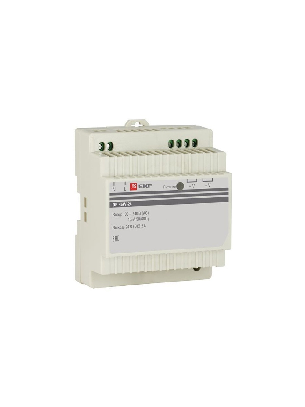 Блок питания 24В DR-45W-24 EKF dr-45w-24
