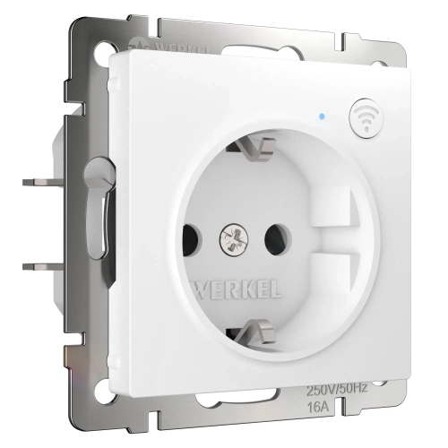 Умная встраиваемая розетка с заземлением с защитными шторками (белый) W1171601