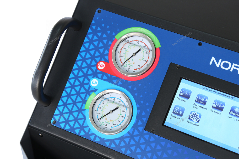 Установка автомат для заправки кондиционеров автобусов с ручным впрыском масла NORDBERG NF39