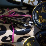 Свечи Черный/Золото, Металлик, 0,6*14,5 см, 6 шт. с держат.