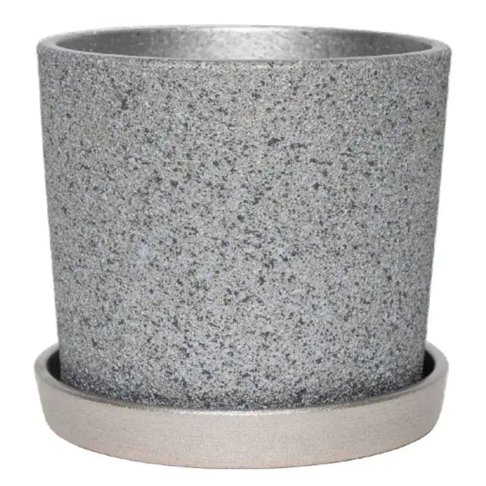 Горшок Дакар серебро кедр №3