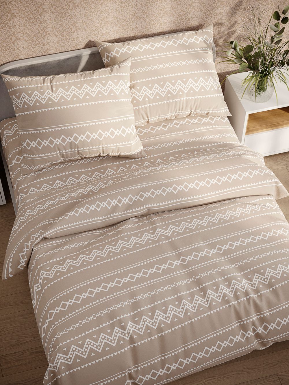 Простынь сатин Milky Garden "Gustor" 150x215 см