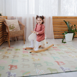 Коврик детский складной 140x200x1 см, Деревянные лошадки