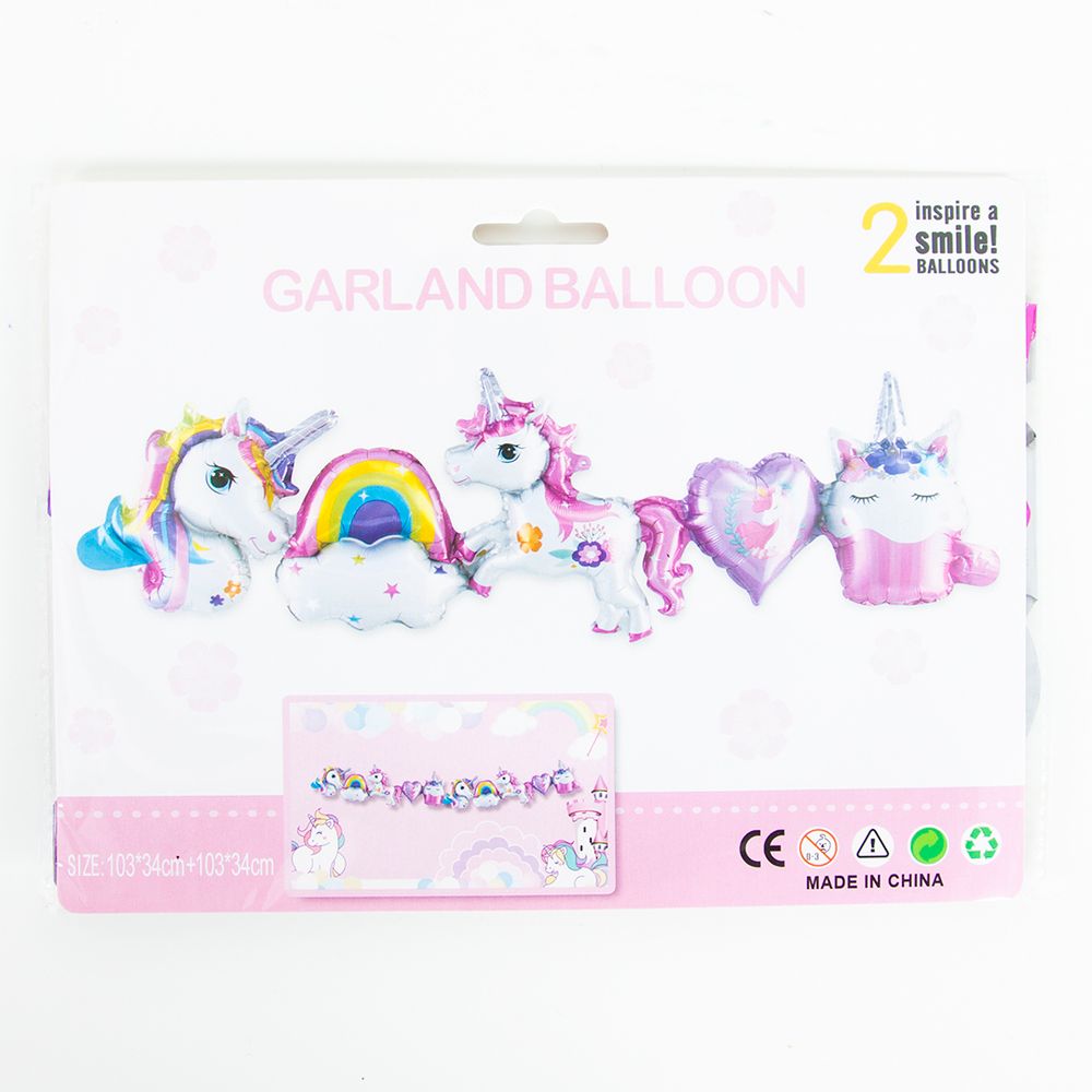Гирлянда (41''/104 см) Фигура, Волшебные единороги, 2 шт. в упак.