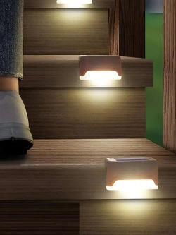 Уличные светильники на солнечной батареи 16 штук, коричневый