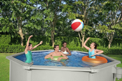 Стальной бассейн Bestway Hydrium Pool Set 360х120 см + песочный ф/насос 3028 л/ч, лестница, тент, подстилка (56574 BW)
