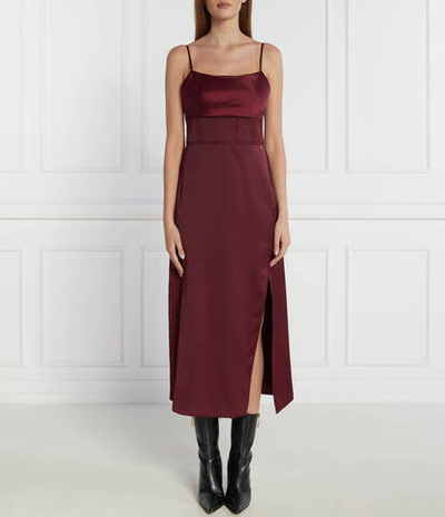 Платье SARA STRAPS GUESS - бордовый(W3BK82 WDEE2)