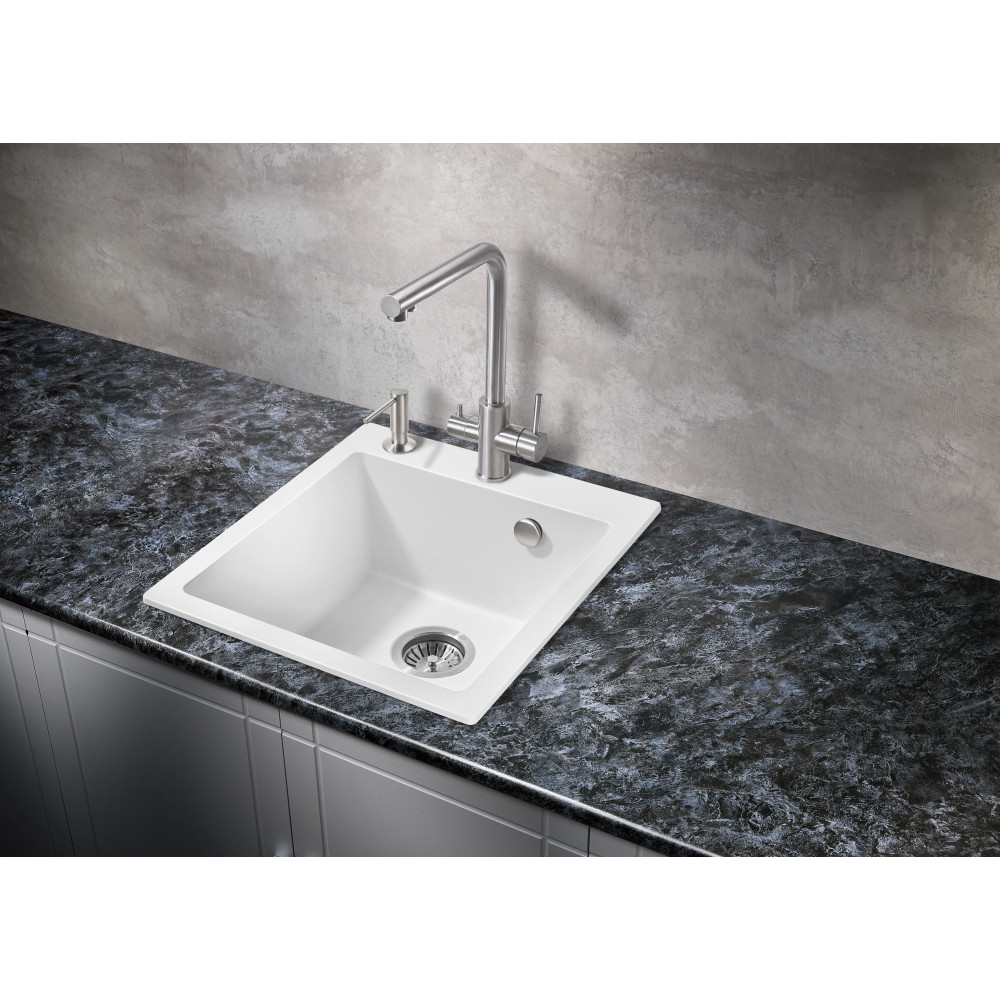 Мойка для кухни MILACIO Murcia 46 Cuarzo MC.77032, белый