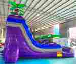 Надувная горка с бассейном «Фиолетовый бриз» 8х4х5м