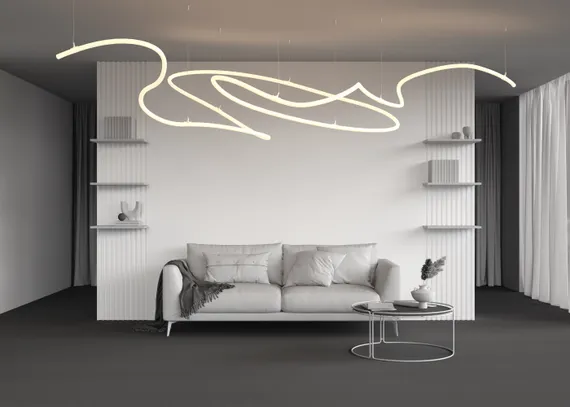 Гибкий неон круглый 360° с фиксацией изгибов D25 24В 20Вт/м 4000К IP65 5м Led Strip 20307