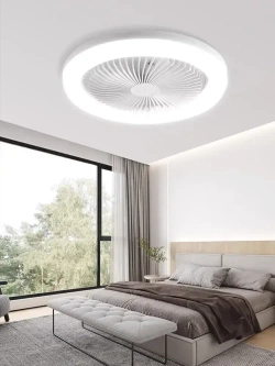 Подвесная люстра-вентилятор с пультом ДУ, E27, 20.5 Вт, LED , 3 скорости, белый