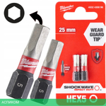 Бита Milwaukee Shockwave Hex5 25 мм 2шт (4932430896)
