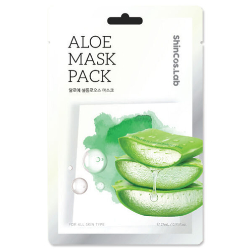Тканевая маска для лица с экстрактом алоэ ShinCos.Lab Aloe Mask Pack, 27мл