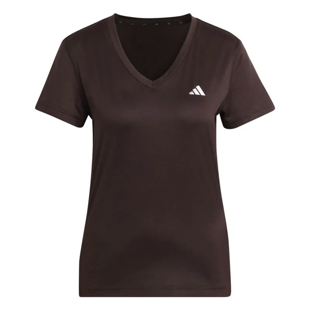 Женская теннисная футболка Adidas V-Neck - aurora cofee/brown