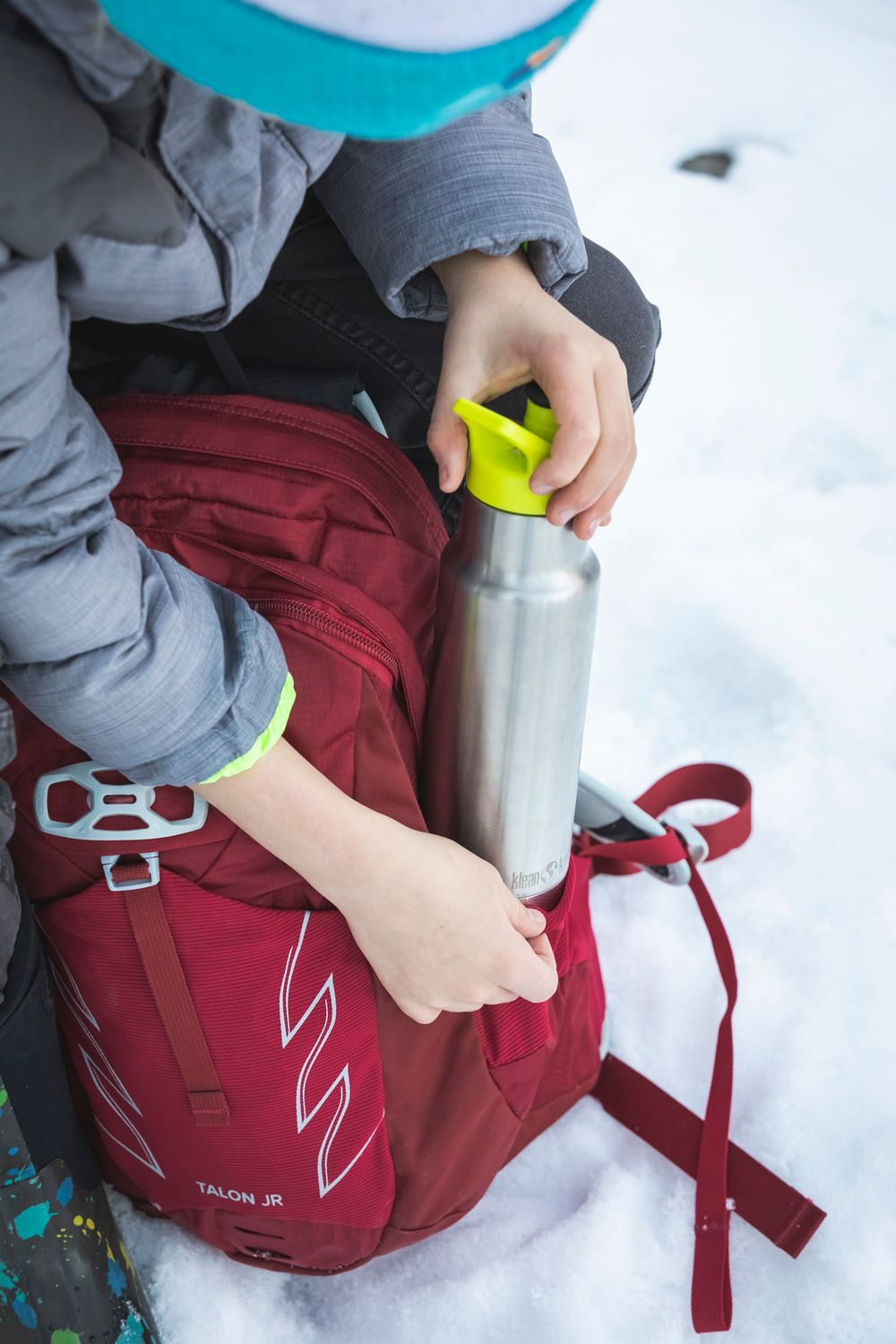 Детская термобутылка Klean Kanteen Insulated Kid Classic Narrow 12oz (355мл) Brushed Stainless