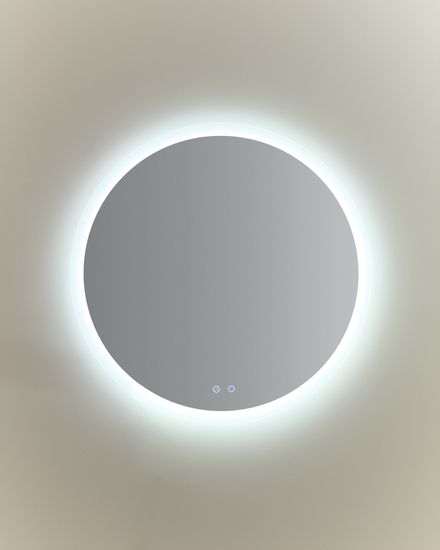 Круглое зеркало для ванной Mervi со LED подсветкой и защитой от запотевания Ø 80 см
